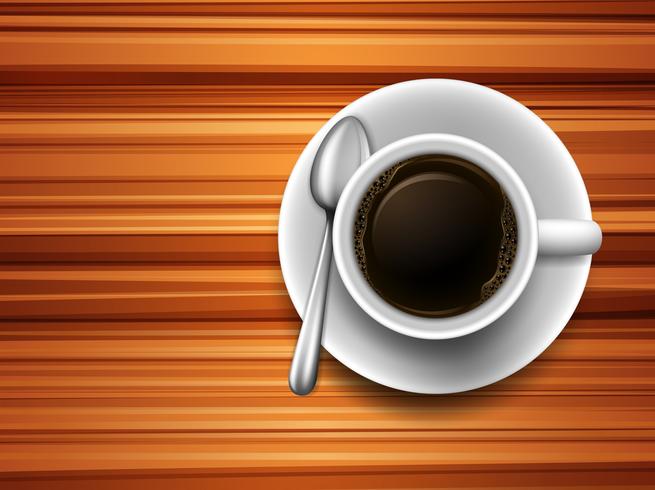 Café en una mesa vector