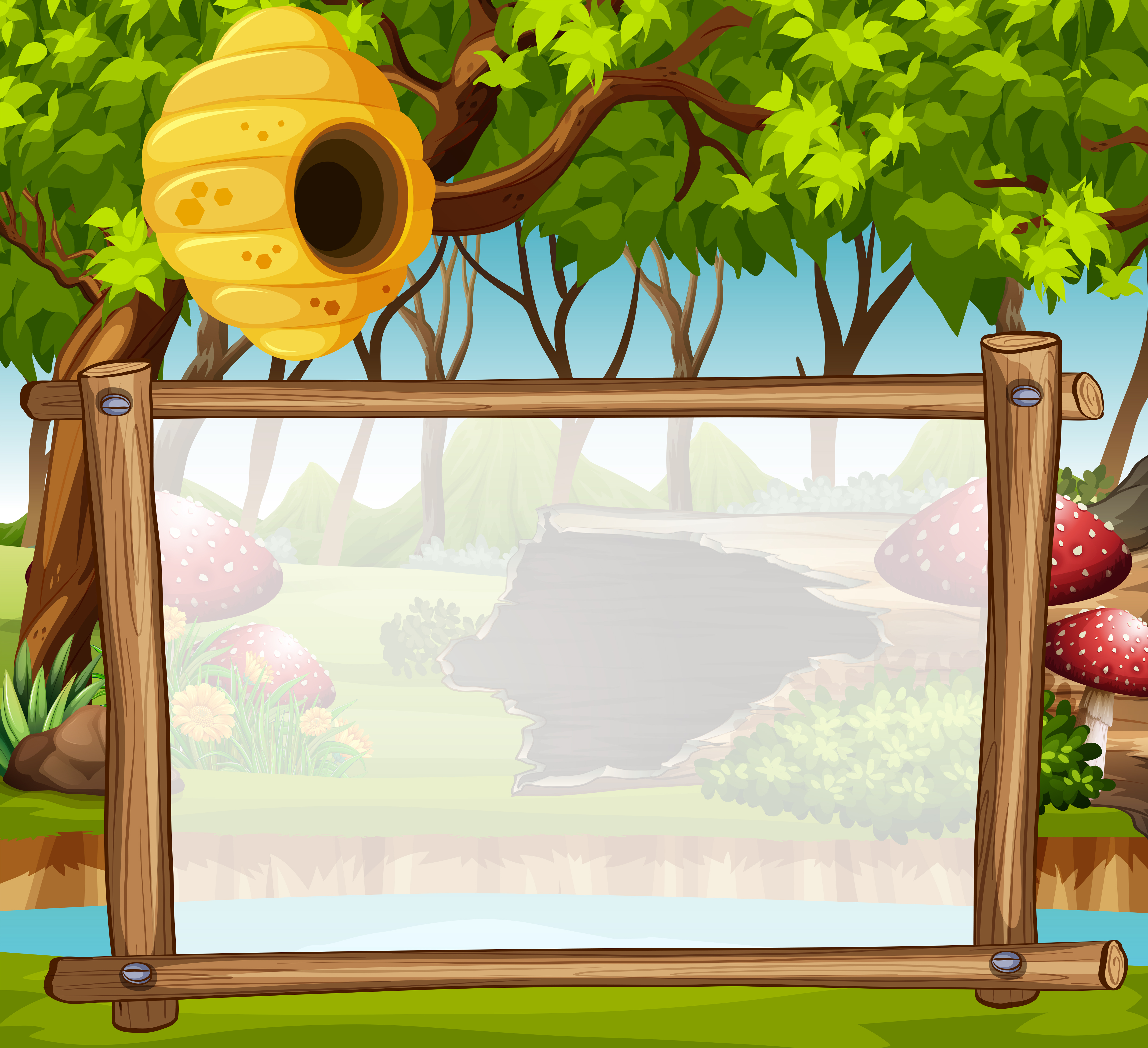 Download Border template with forest in background - Download Free ...