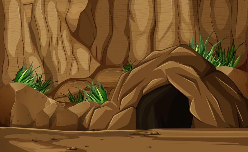 Background Scene With Cave In Mountain Download Free Vectors Clipart Graphics Vector Art