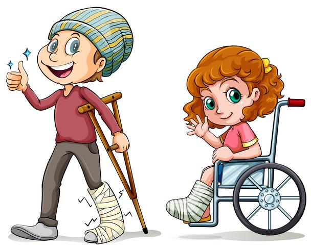 People with broken legs 431155 Vector Art at Vecteezy