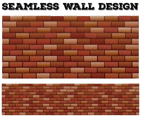 Seamless brick wall design vector