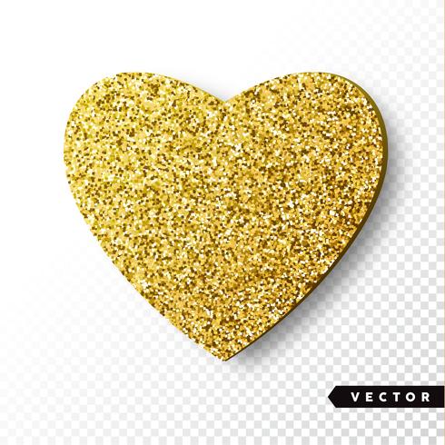 Gold Sparkles Heart vector