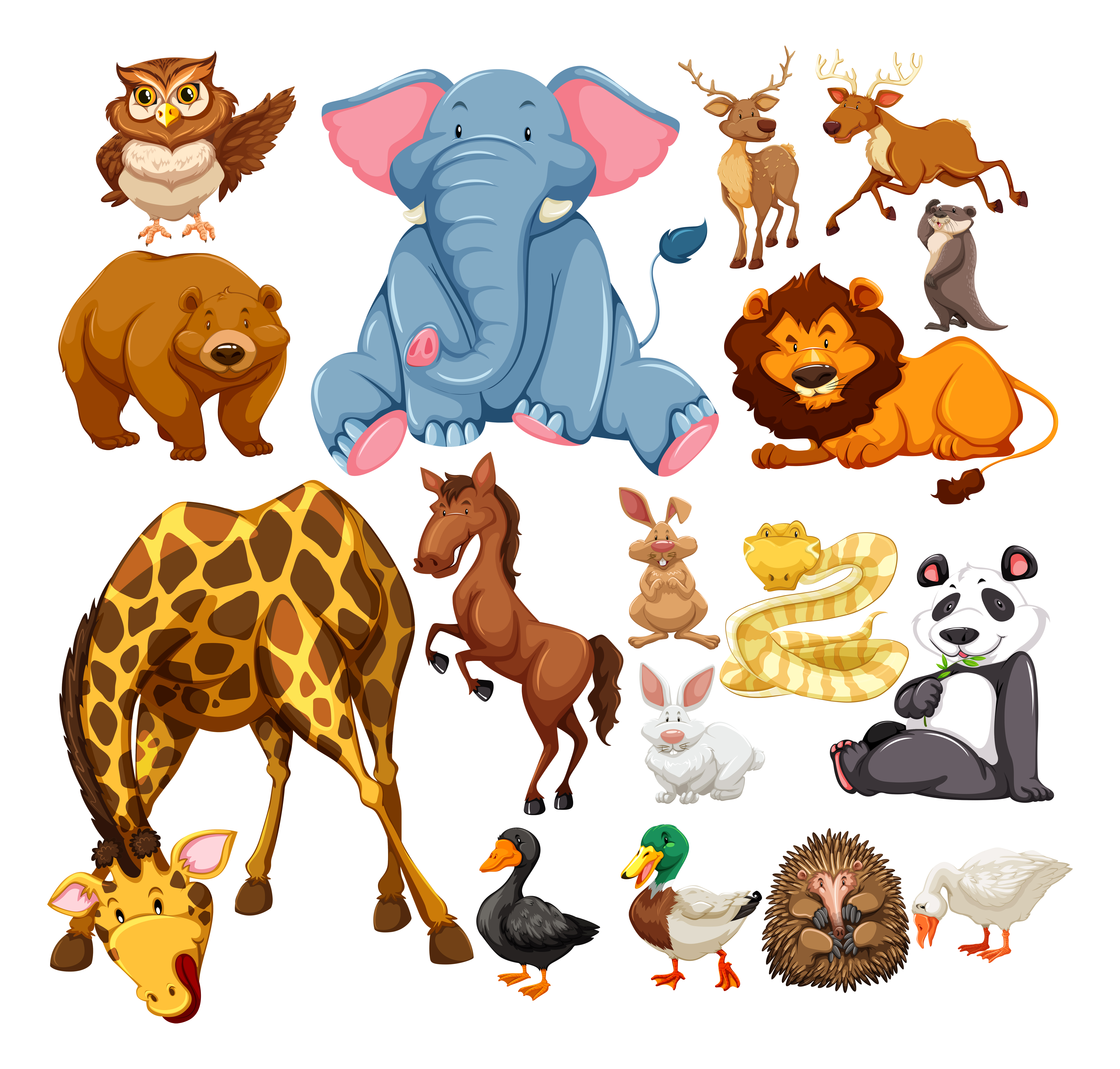 Baby Animals Clipart Vector Art Icons and Graphics for Free Download