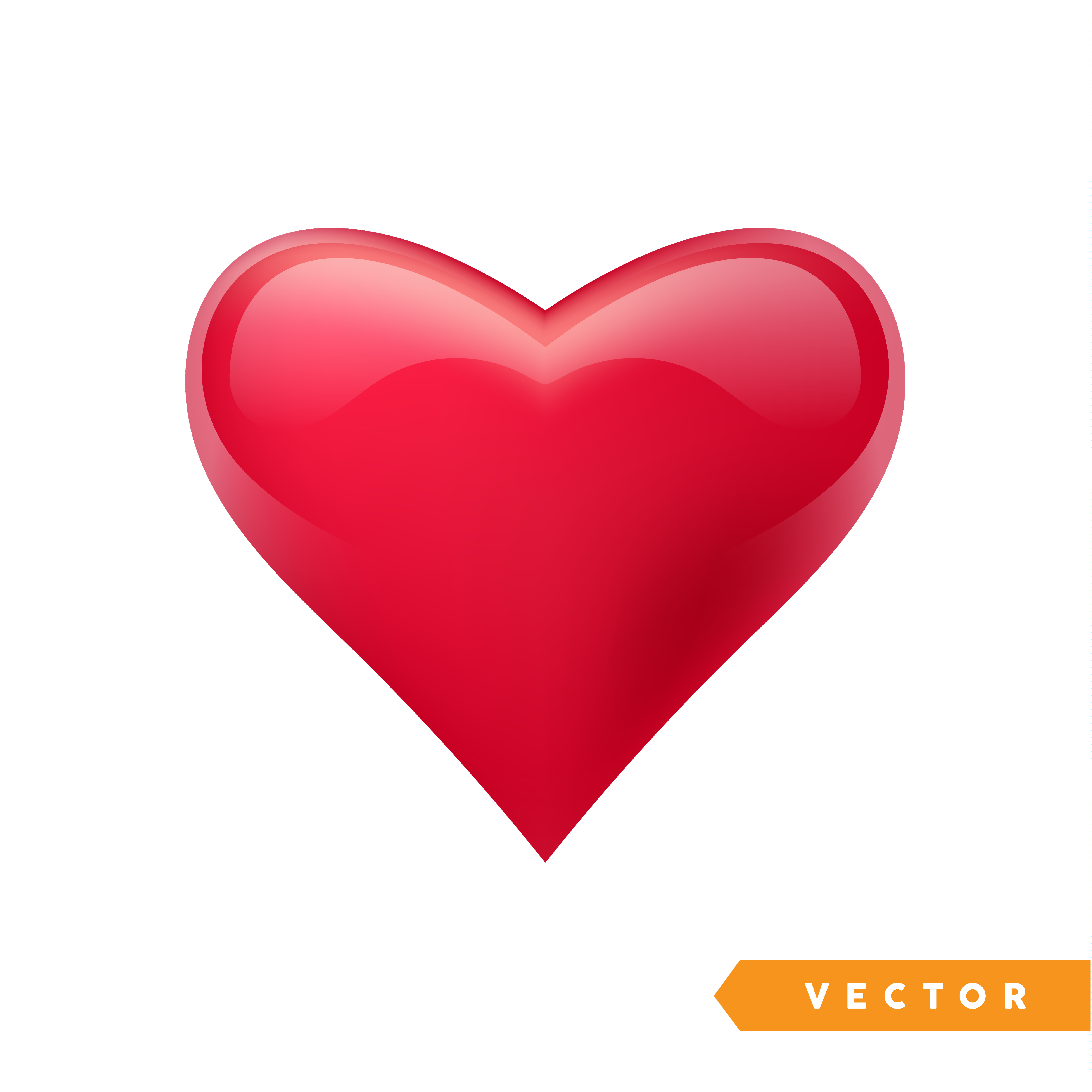 Download Realistic red valentine heart. Vector illustration ...