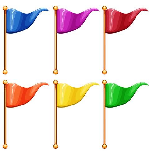 Banderas de colores vector