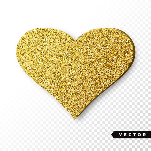 Gold Sparkles Heart vector