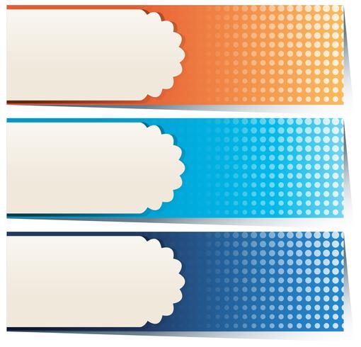 Label templates in three colors vector