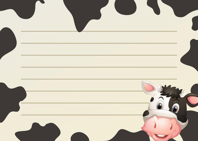 Paper design with cow and skin vector