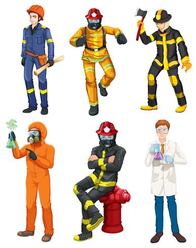 Men with different professions vector