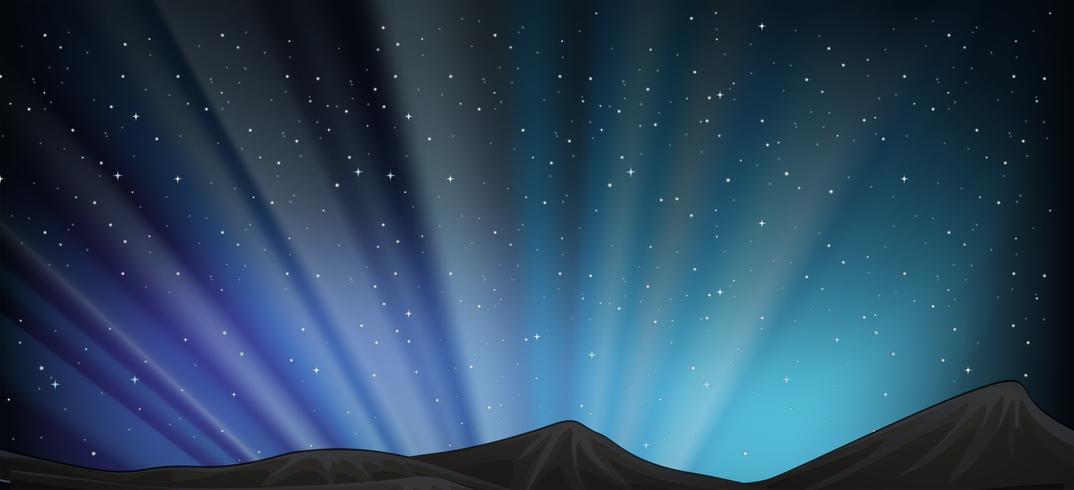 Background scene with mountain at night vector