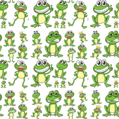 Seamless frog vector