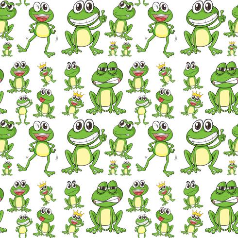 Seamless frog vector