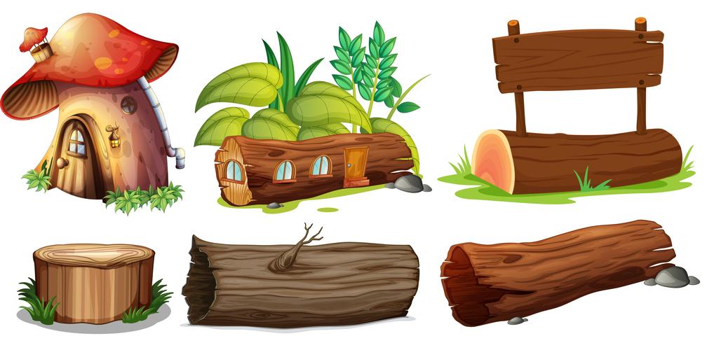 Different uses of woods vector