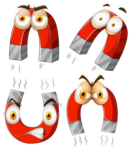 Magnet with facial expressions vector