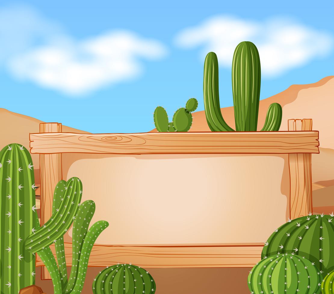Border template with cactus in background 431702 Vector Art at Vecteezy