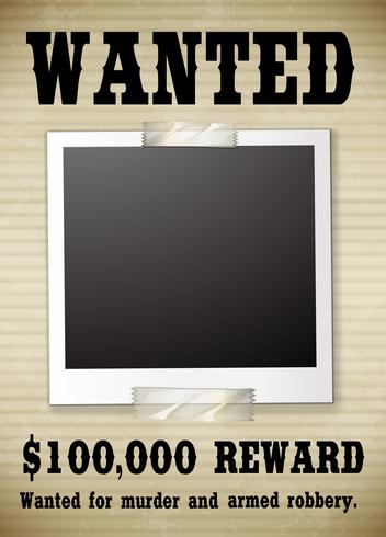 A wanted poster vector