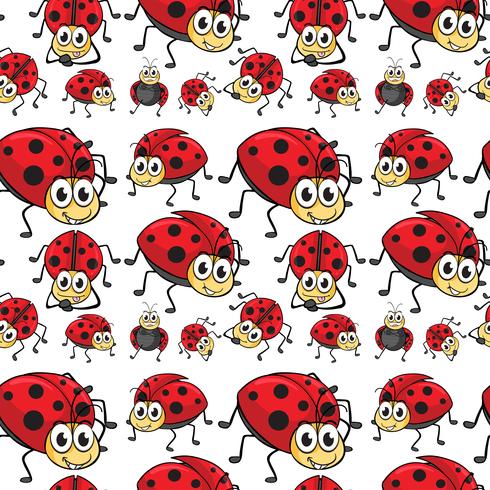 Seamless ladybugs vector