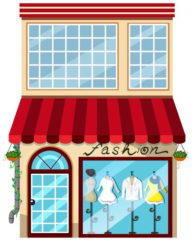 A lady fashion store vector