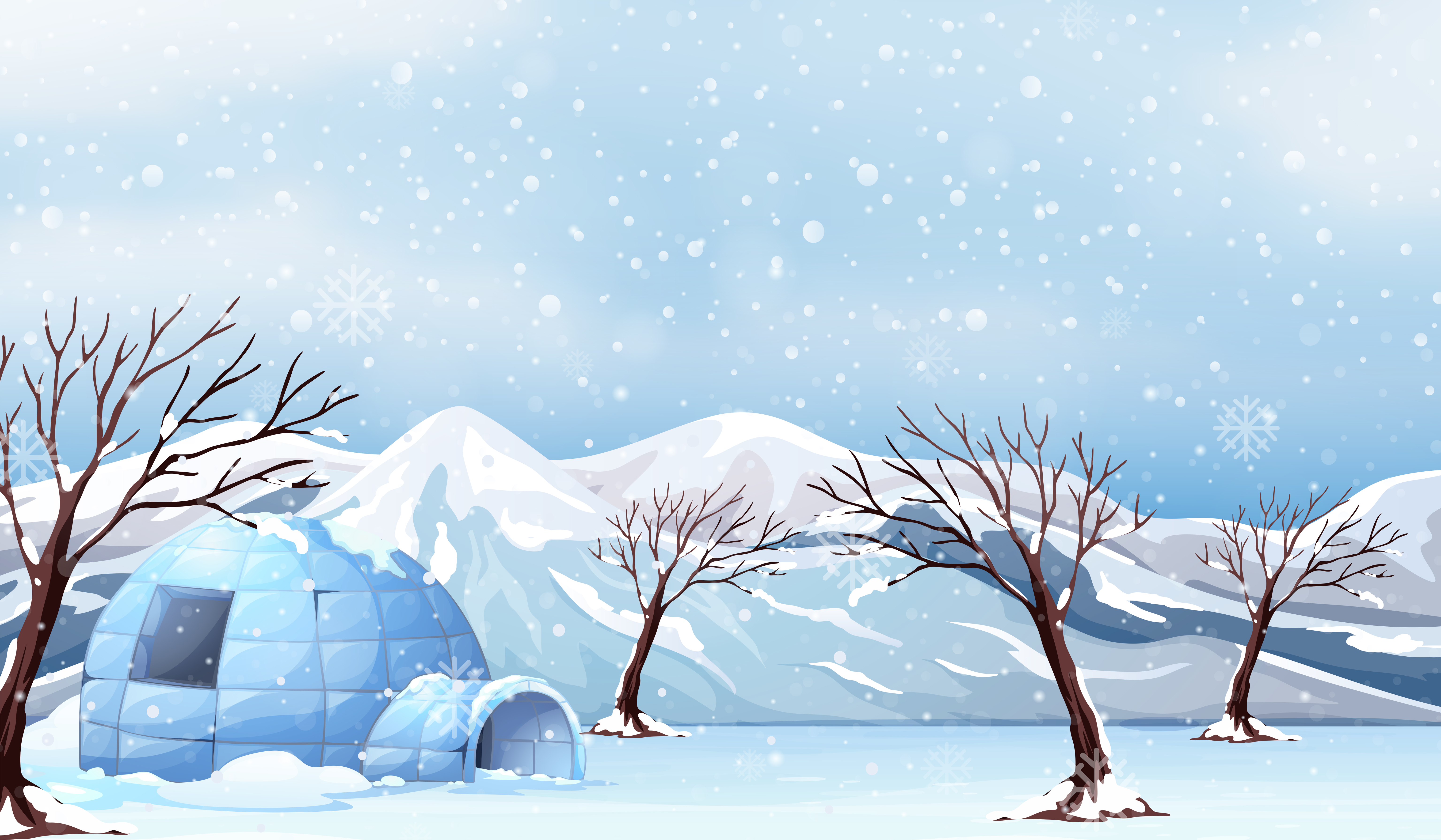 A white winter landscape 431967 Vector Art at Vecteezy