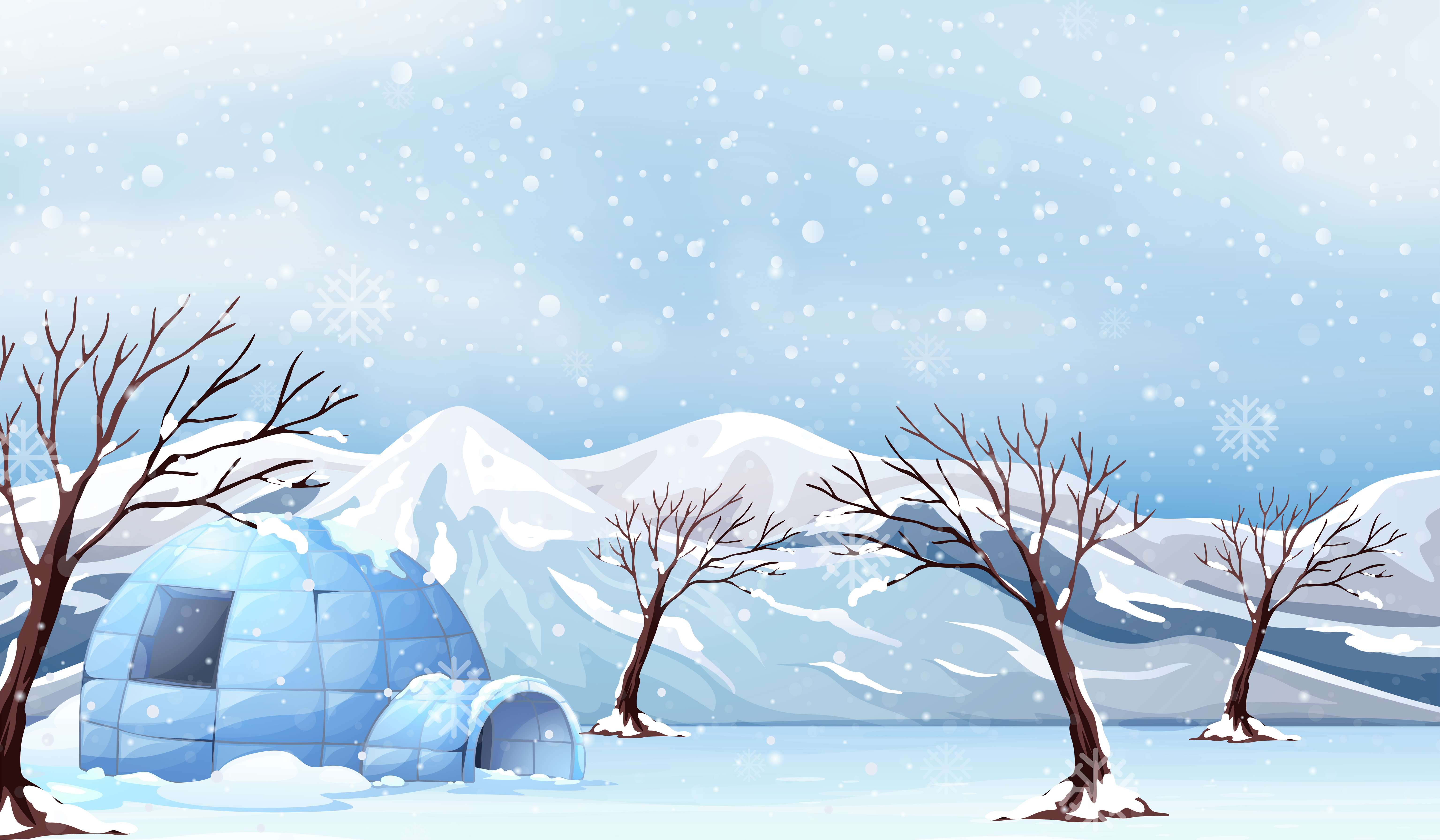 A white winter  landscape 431967 Vector  Art at Vecteezy