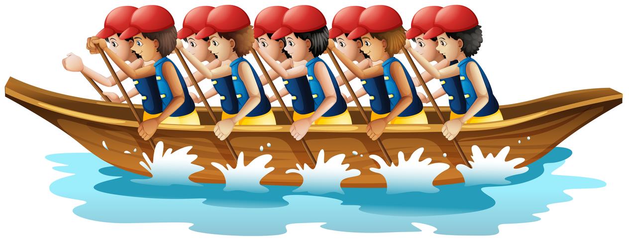 Boat racing vector