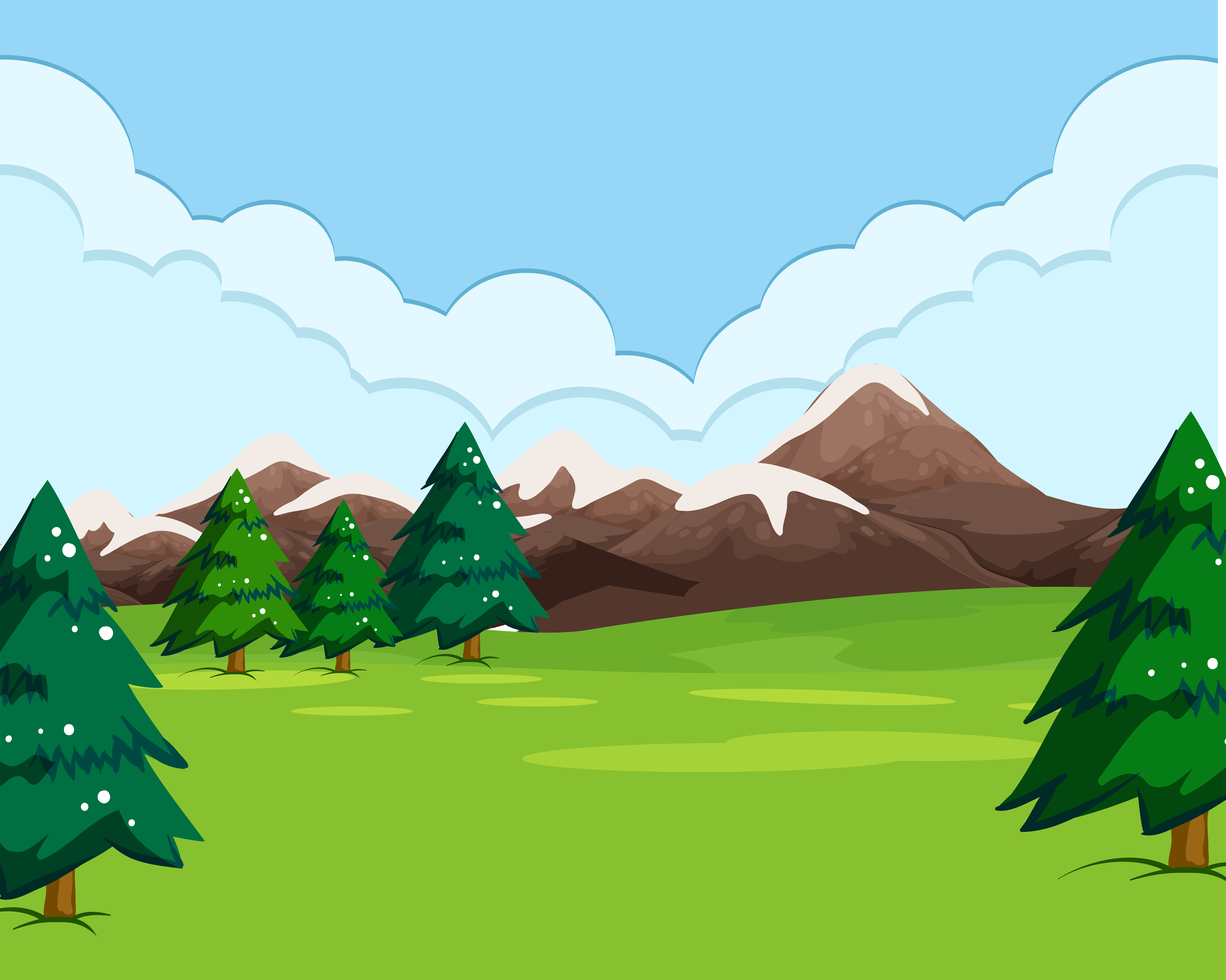 A simple nature landscape  Download Free Vectors Clipart 