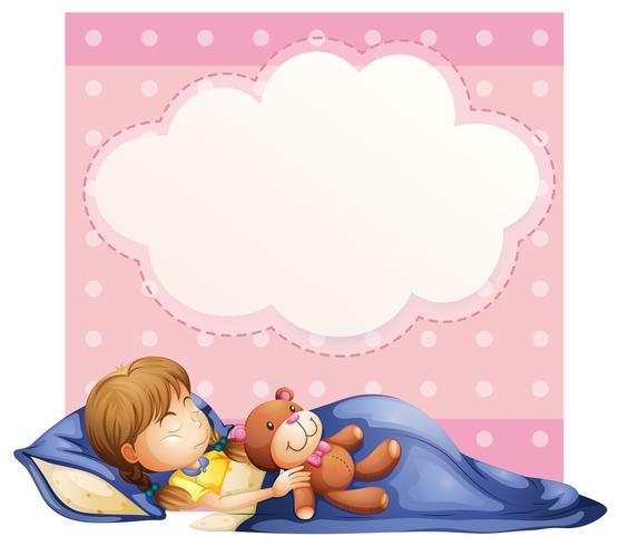 Girl sleeping vector