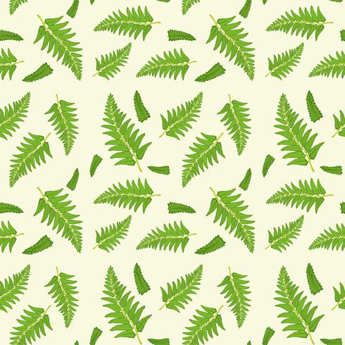 Fern leaf seamless pattern vector