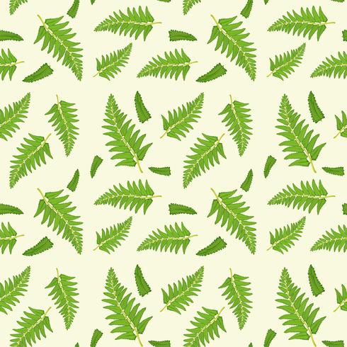 Fern leaf seamless pattern vector