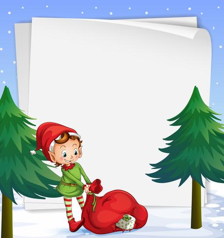 An empty template for christmas vector