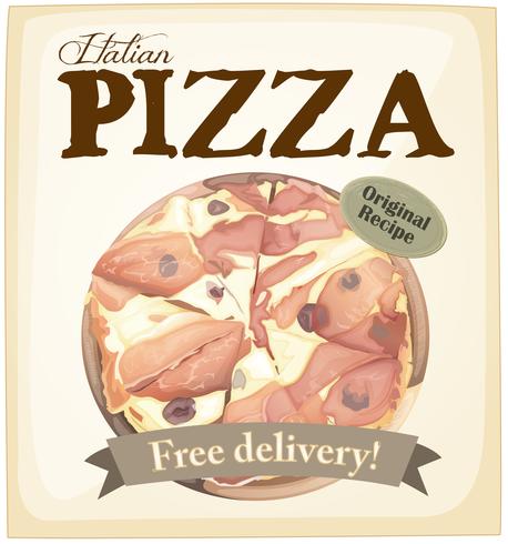 Pizza poster vector