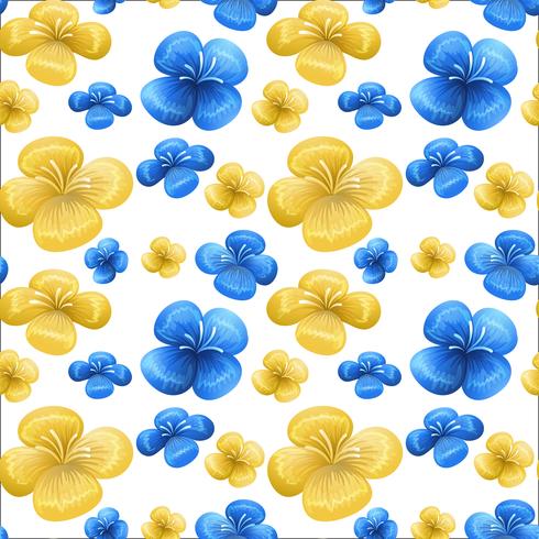 Blue and yellow seamless pattern vector