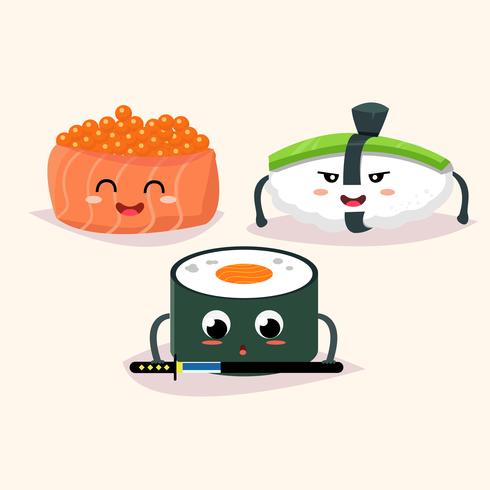 Set de sushi vector