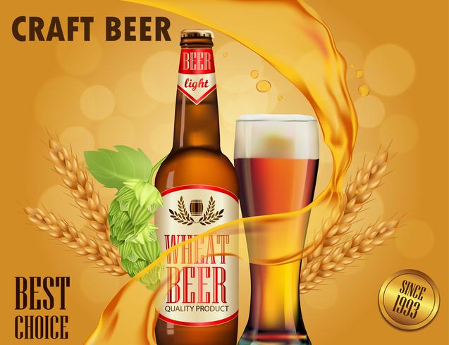 Beer advertisement design. vector