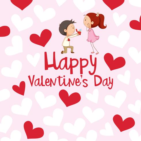 Card template for valentine's day vector