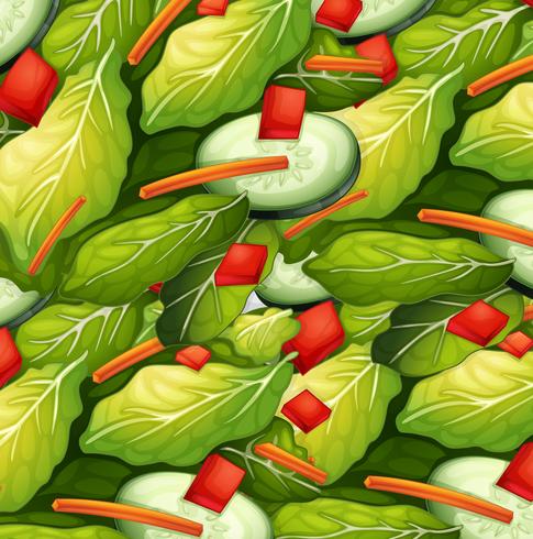 Close Up Healthy Salad Dish vector