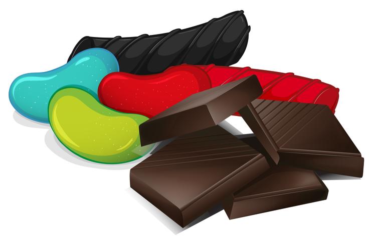 Un conjunto de dulces vector