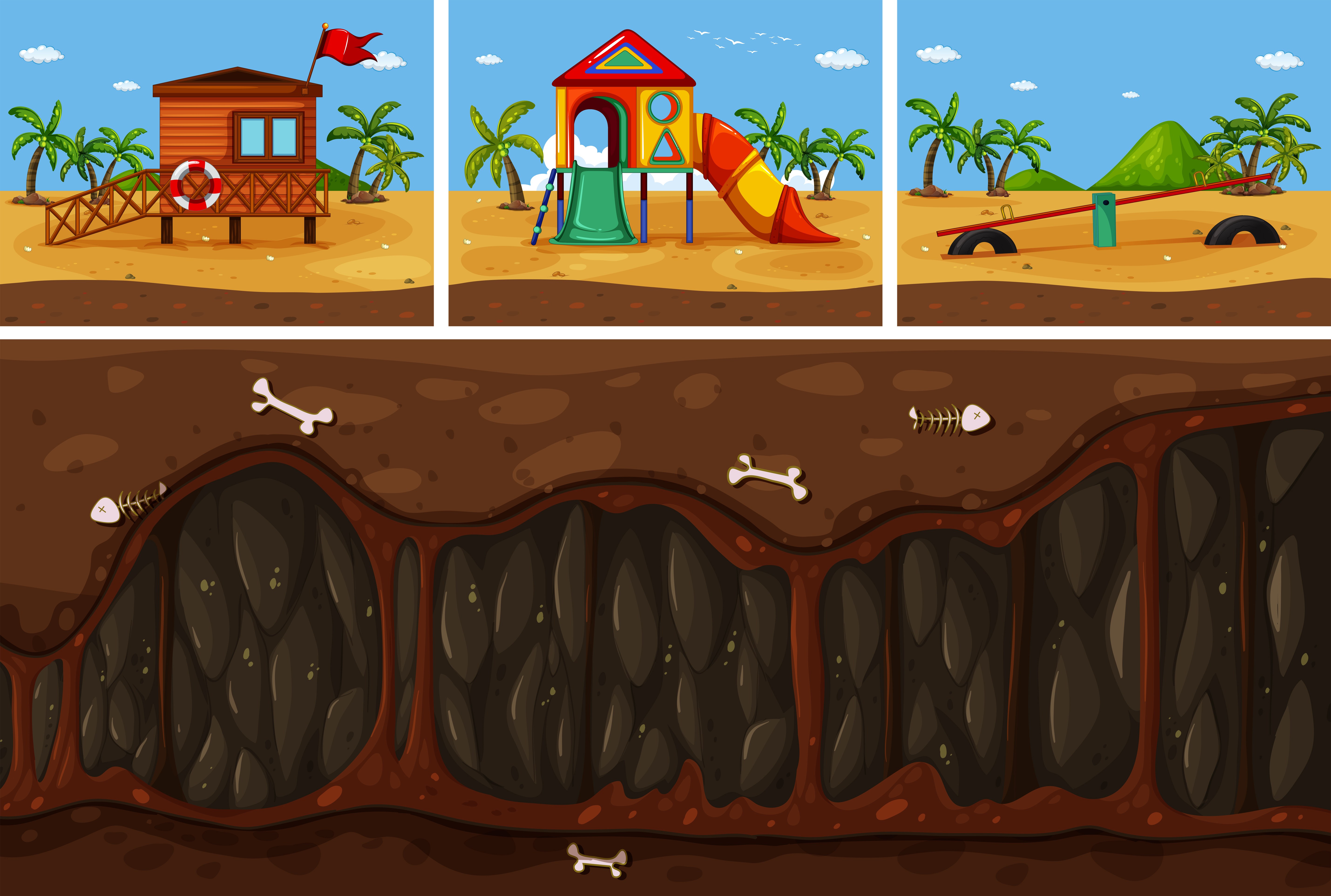 A Vector of Land and Underground - Download Free Vectors, Clipart Graphics & Vector Art