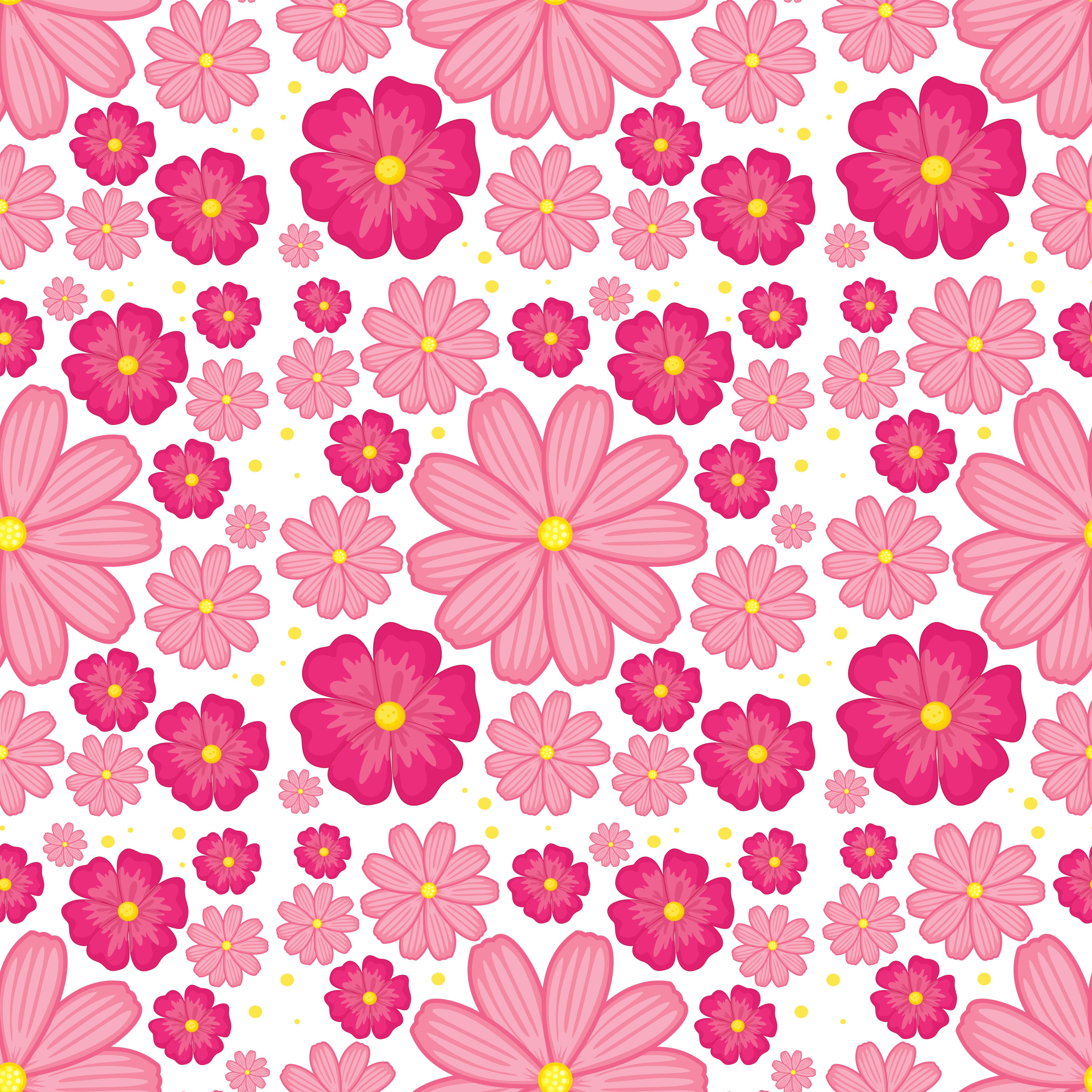 Pink flower seamless background - Download Free Vectors ...