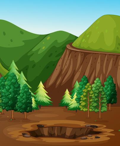 A Big Hole the Ground vector