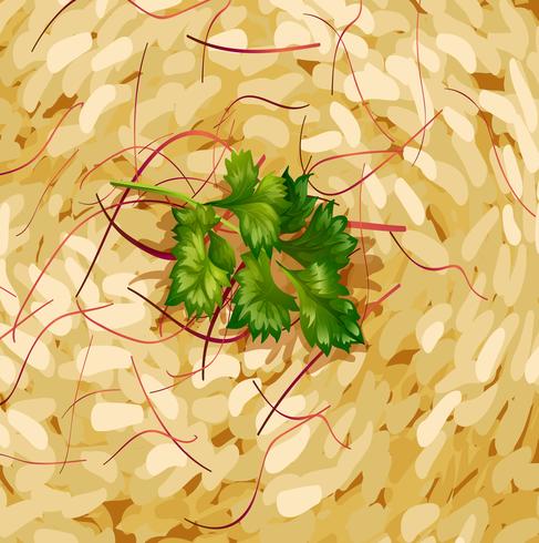 Close Up Indian Saffron Rice vector