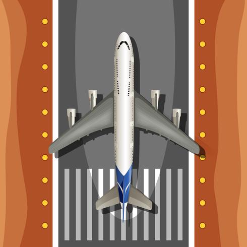 An Airplane on Runway vector