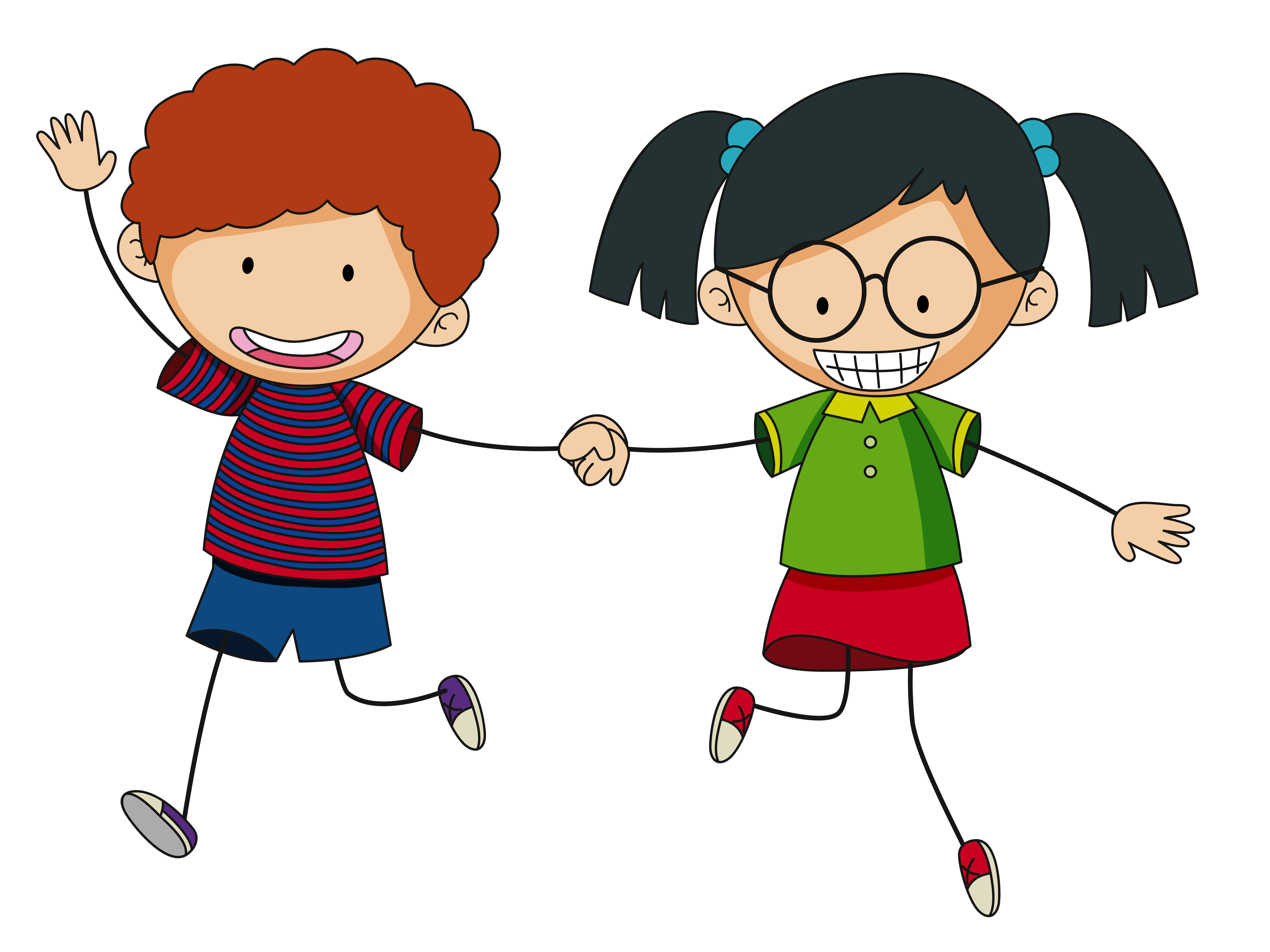 Boy And Girl Holding Hands Vector Art At Vecteezy