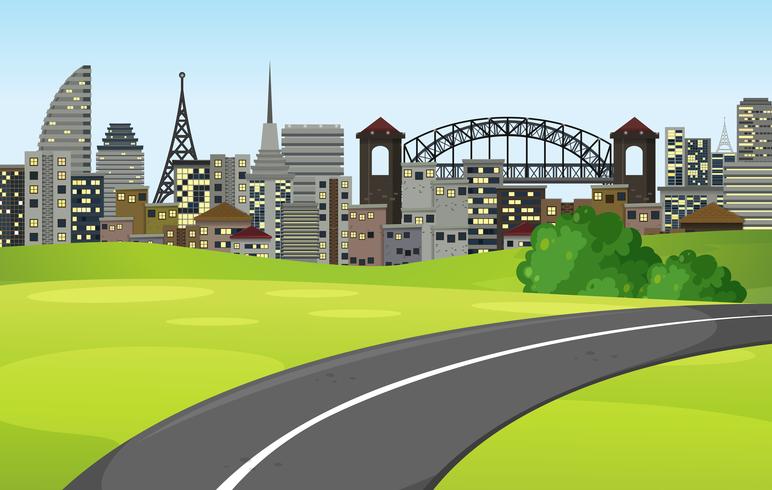 A Road to the Big City vector