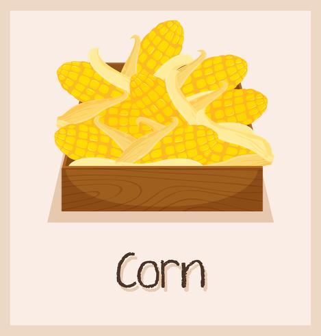 Food and word corn concept