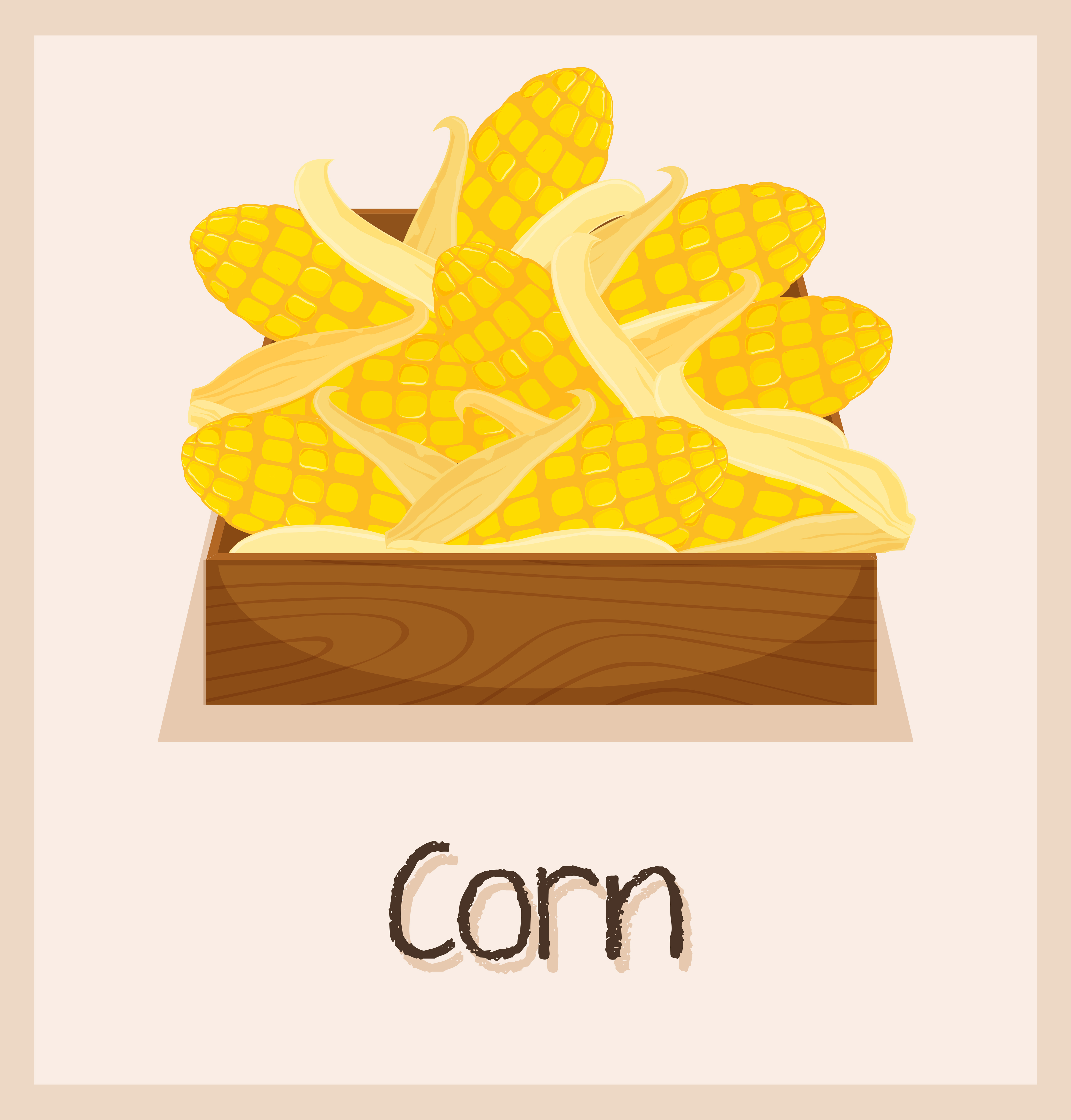 Food and word corn concept 432857 Vector Art at Vecteezy