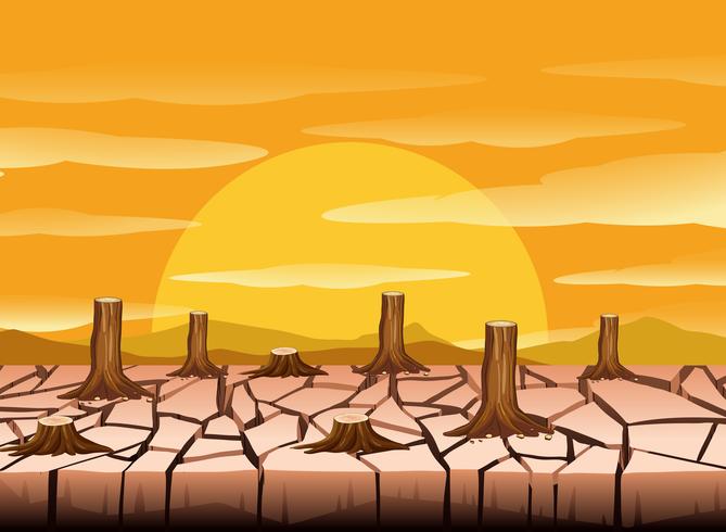 A hot dry land vector