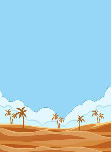 Beautidul desert frame template vector