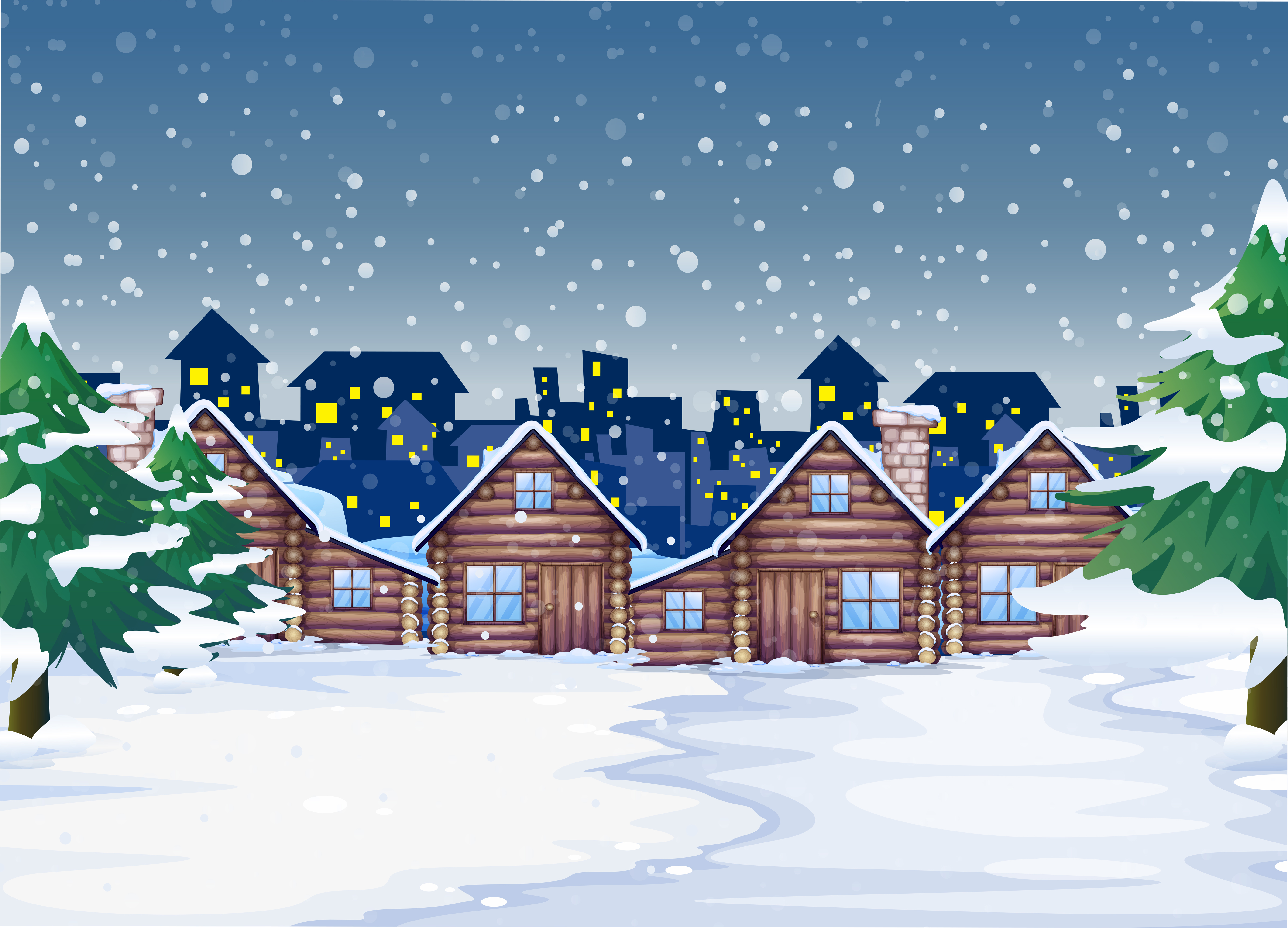 A winter  night background 432979 Vector  Art at Vecteezy