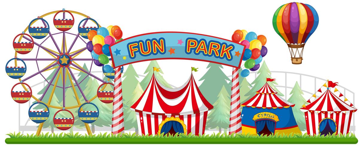 A Colourful Fun Park View vector